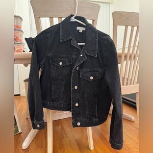 Topshop Women’s Size 6 Black Denim Jacket